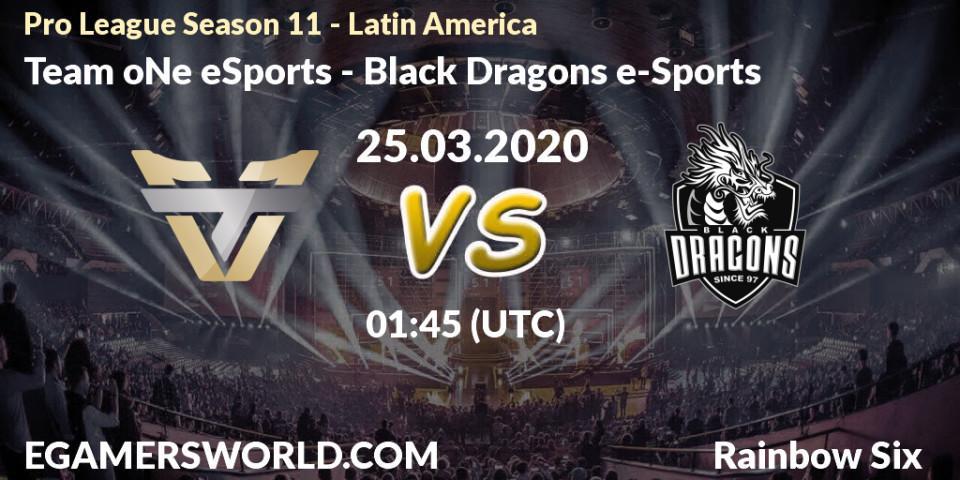 Team oNe eSports vs Black Dragons e-Sports: Betting TIp, Match Prediction. 25.03.20. Rainbow Six, Pro League Season 11 - Latin America