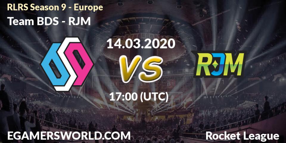 Team BDS vs RJM: Betting TIp, Match Prediction. 14.03.20. Rocket League, RLRS Season 9 - Europe