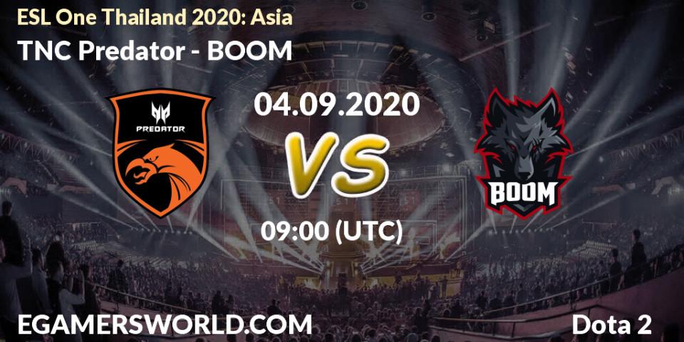 TNC Predator vs BOOM: Betting TIp, Match Prediction. 04.09.20. Dota 2, ESL One Thailand 2020: Asia