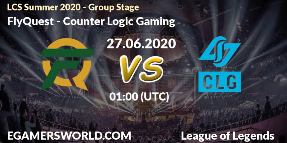 FlyQuest vs Counter Logic Gaming: Betting TIp, Match Prediction. 08.08.20. LoL, LCS Summer 2020 - Group Stage