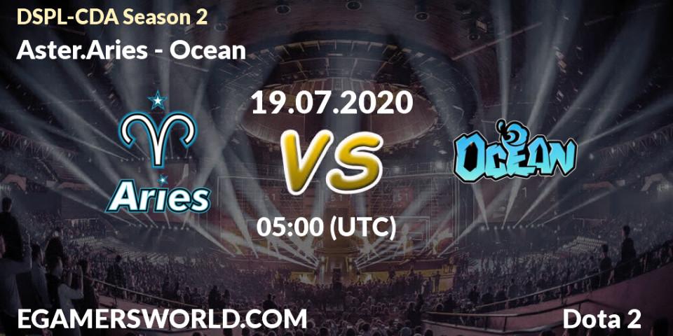 Aster.Aries vs Ocean: Betting TIp, Match Prediction. 19.07.20. Dota 2, Dota2 Secondary Professional League 2020 Season 2
