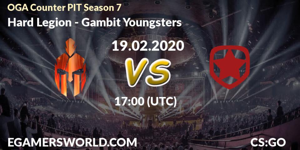 Hard Legion vs Gambit Youngsters: Betting TIp, Match Prediction. 19.02.20. CS2 (CS:GO), OGA Counter PIT Season 7