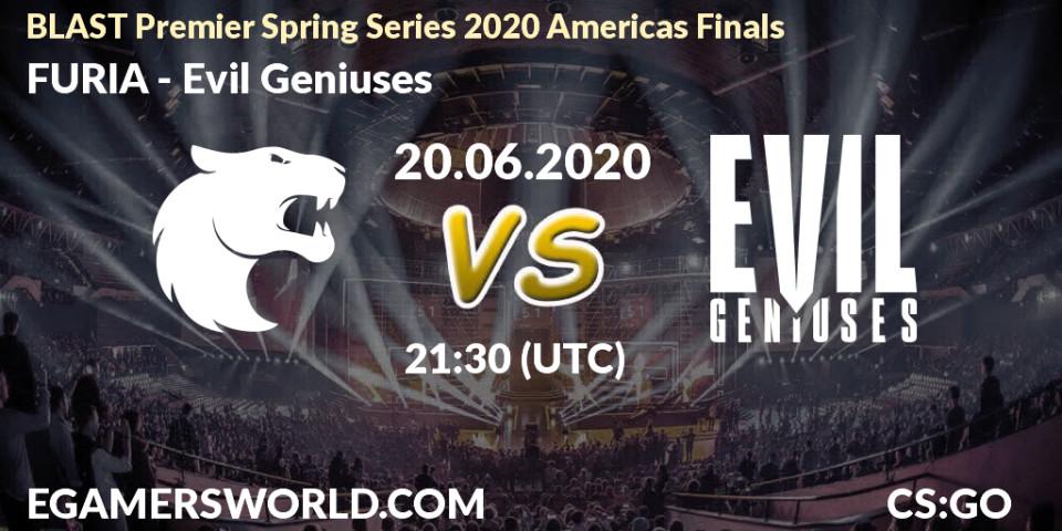 FURIA vs Evil Geniuses: Betting TIp, Match Prediction. 20.06.20. CS2 (CS:GO), BLAST Premier Spring Series 2020 Americas Finals