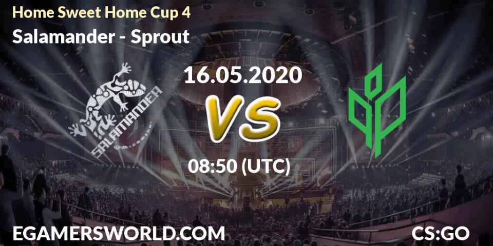 Salamander vs Sprout: Betting TIp, Match Prediction. 16.05.2020 at 08:50. Counter-Strike (CS2), #Home Sweet Home Cup 4