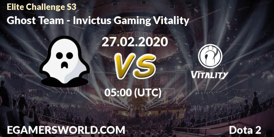 Ghost Team vs Invictus Gaming Vitality: Betting TIp, Match Prediction. 27.02.20. Dota 2, Elite Challenge S3