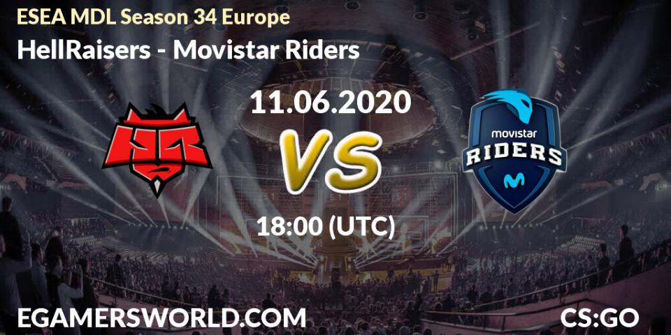 HellRaisers vs Movistar Riders: Betting TIp, Match Prediction. 11.06.20. CS2 (CS:GO), ESEA MDL Season 34 Europe