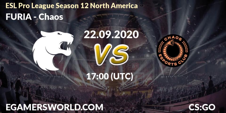 FURIA vs Chaos: Betting TIp, Match Prediction. 22.09.2020 at 17:00. Counter-Strike (CS2), ESL Pro League Season 12 North America