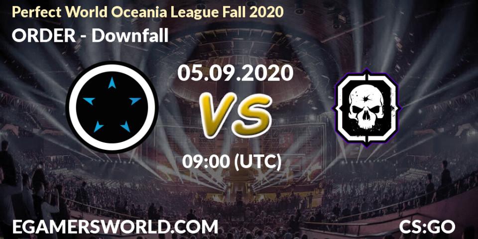 ORDER vs Downfall: Betting TIp, Match Prediction. 05.09.2020 at 08:15. Counter-Strike (CS2), Perfect World Oceania League Fall 2020