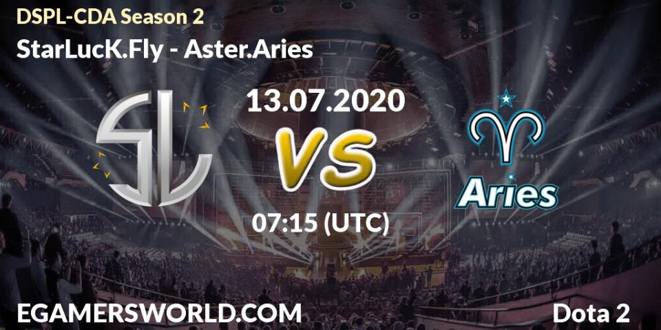 StarLucK.Fly vs Aster.Aries: Betting TIp, Match Prediction. 13.07.20. Dota 2, Dota2 Secondary Professional League 2020 Season 2