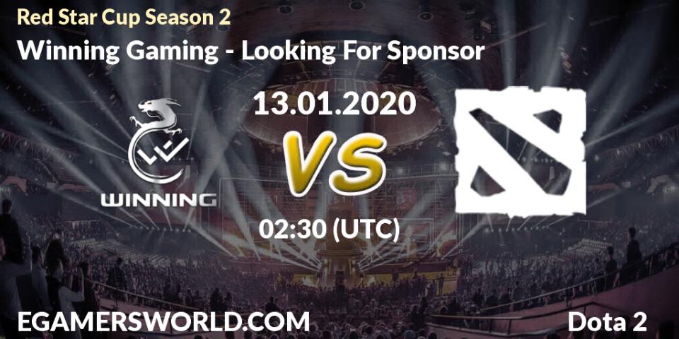 Winning Gaming vs Looking For Sponsor: Betting TIp, Match Prediction. 13.01.20. Dota 2, Red Star Cup Season 2