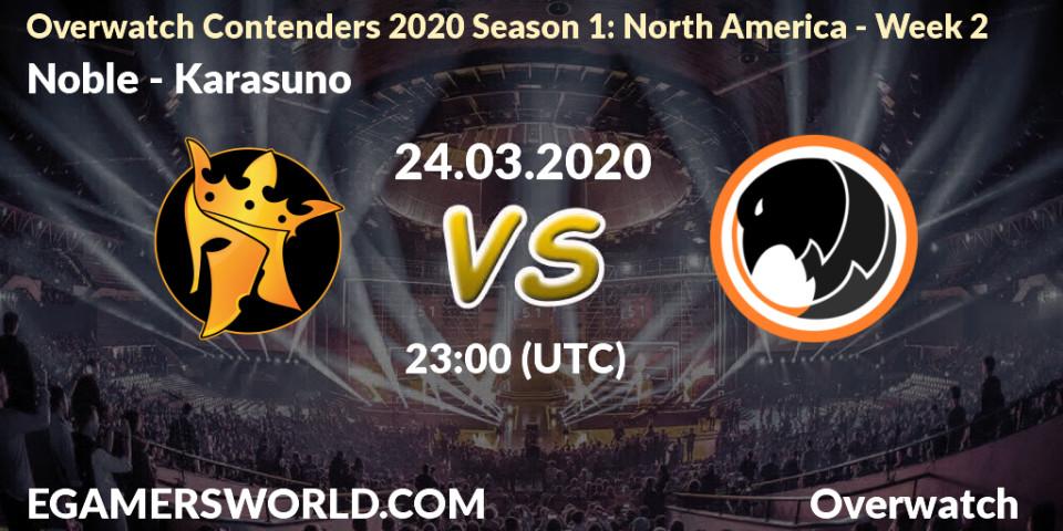 Noble vs Karasuno: Betting TIp, Match Prediction. 24.03.20. Overwatch, Overwatch Contenders 2020 Season 1: North America - Week 2