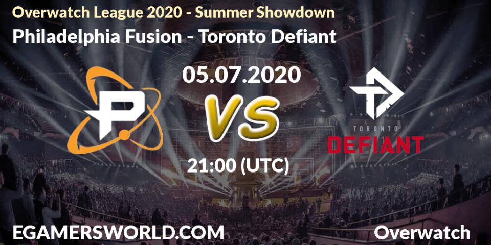 Philadelphia Fusion vs Toronto Defiant: Betting TIp, Match Prediction. 05.07.20. Overwatch, Overwatch League 2020 - Summer Showdown