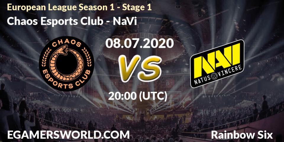 Chaos Esports Club vs NaVi: Betting TIp, Match Prediction. 08.07.20. Rainbow Six, European League Season 1 - Stage 1