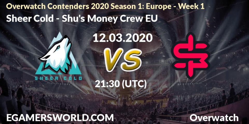 Sheer Cold vs Shu's Money Crew EU: Betting TIp, Match Prediction. 12.03.2020 at 21:30. Overwatch, Overwatch Contenders 2020 Season 1: Europe - Week 1