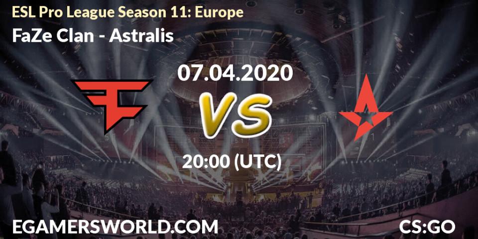 FaZe Clan vs Astralis: Betting TIp, Match Prediction. 07.04.20. CS2 (CS:GO), ESL Pro League Season 11: Europe