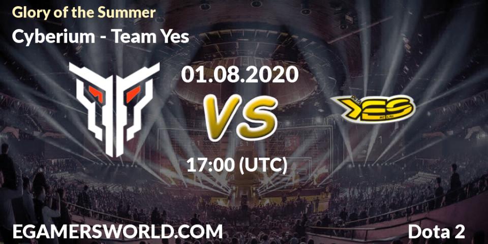 Cyberium vs Team Yes: Betting TIp, Match Prediction. 01.08.20. Dota 2, Glory of the Summer