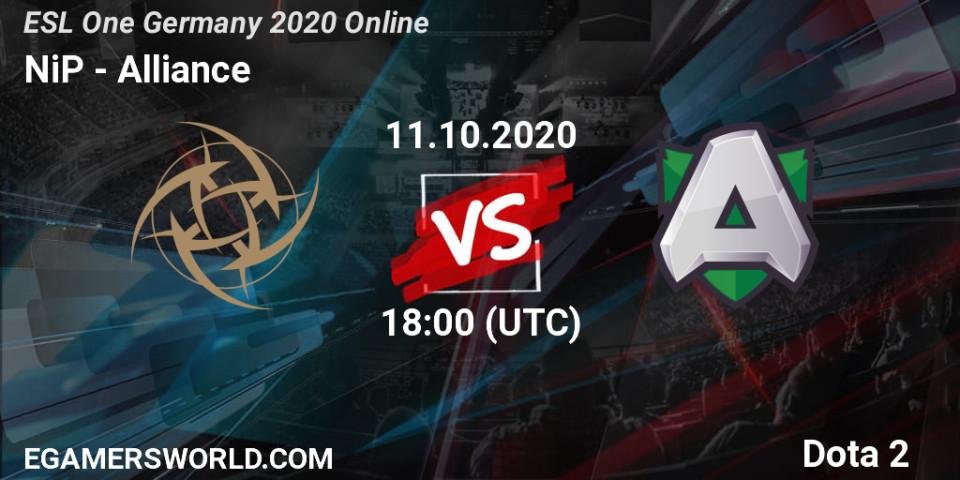 NiP vs Alliance: Betting TIp, Match Prediction. 11.10.20. Dota 2, ESL One Germany 2020 Online