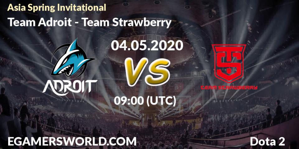 Team Adroit vs Team Strawberry: Betting TIp, Match Prediction. 05.05.20. Dota 2, Asia Spring Invitational