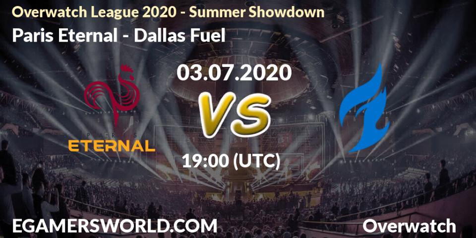 Paris Eternal vs Dallas Fuel: Betting TIp, Match Prediction. 03.07.20. Overwatch, Overwatch League 2020 - Summer Showdown