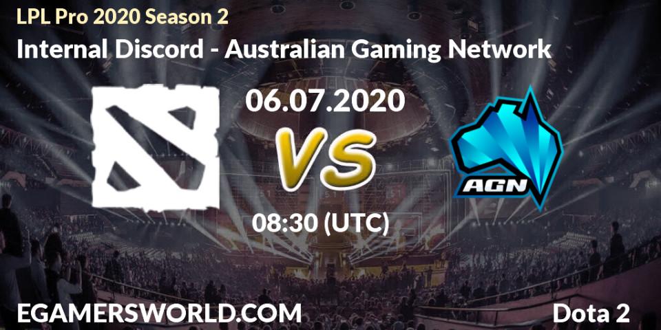 Internal Discord vs Australian Gaming Network: Betting TIp, Match Prediction. 06.07.20. Dota 2, LPL Pro 2020 Season 2
