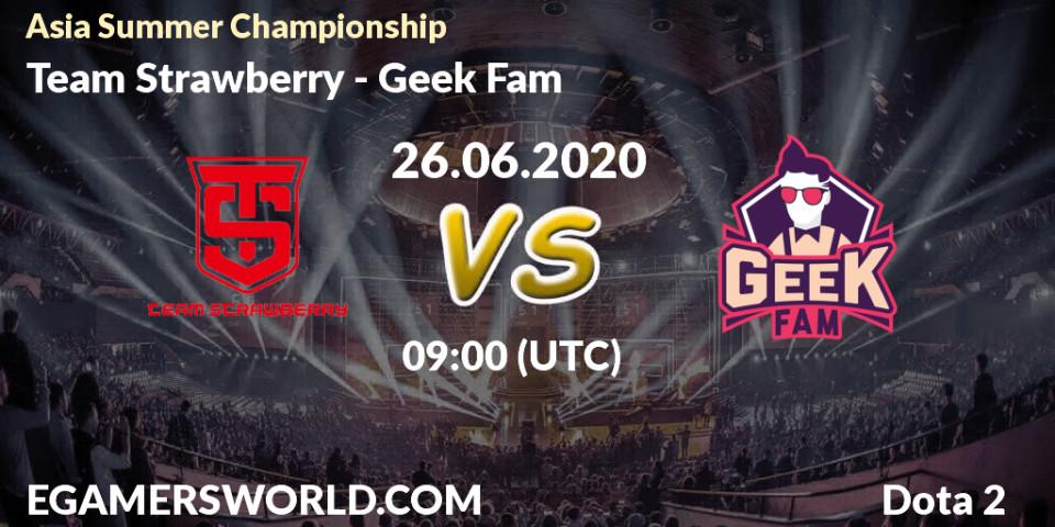 Team Strawberry vs Geek Fam: Betting TIp, Match Prediction. 26.06.20. Dota 2, Asia Summer Championship
