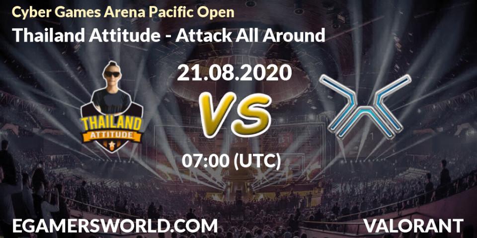 Thailand Attitude vs Attack All Around: Betting TIp, Match Prediction. 21.08.2020 at 12:00. VALORANT, Cyber Games Arena Pacific Open