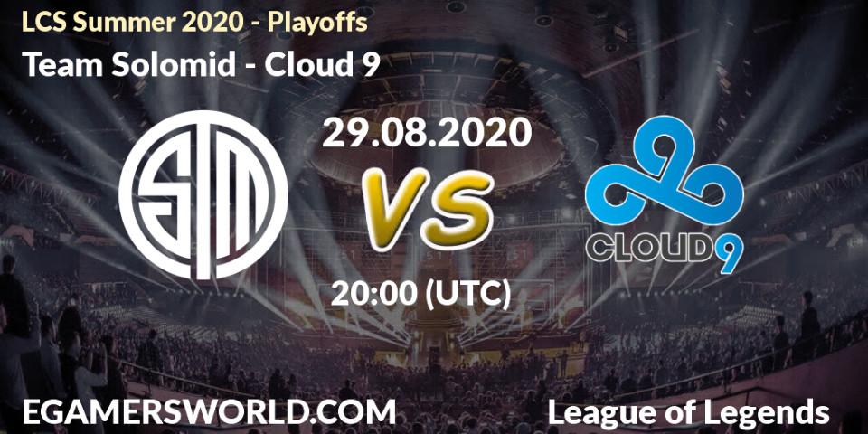 Team Solomid vs Cloud 9: Betting TIp, Match Prediction. 29.08.20. LoL, LCS Summer 2020 - Playoffs