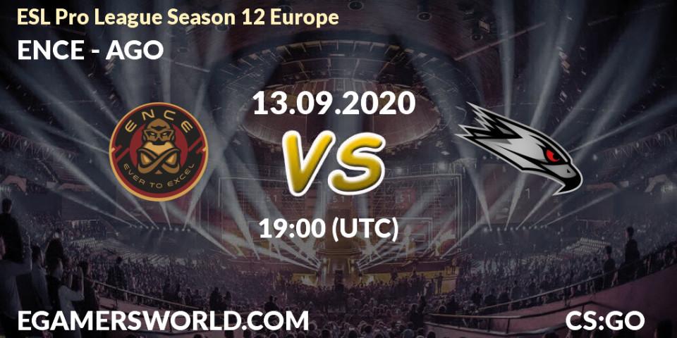 ENCE vs AGO: Betting TIp, Match Prediction. 13.09.20. CS2 (CS:GO), ESL Pro League Season 12 Europe
