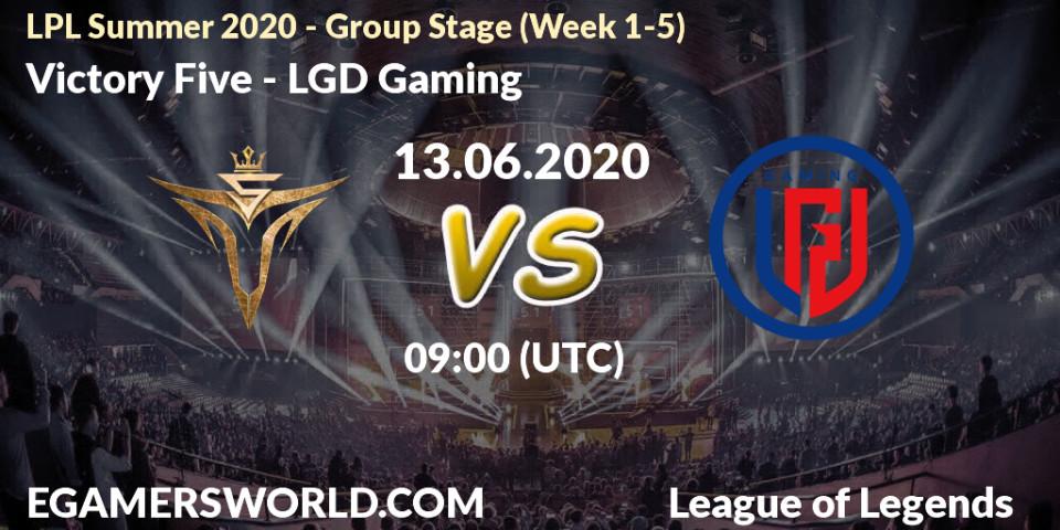 Victory Five vs LGD Gaming: Betting TIp, Match Prediction. 13.06.20. LoL, LPL Summer 2020 - Group Stage (Week 1-5)