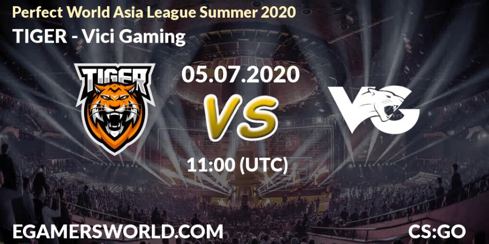TIGER vs Vici Gaming: Betting TIp, Match Prediction. 05.07.2020 at 10:30. Counter-Strike (CS2), Perfect World Asia League Summer 2020
