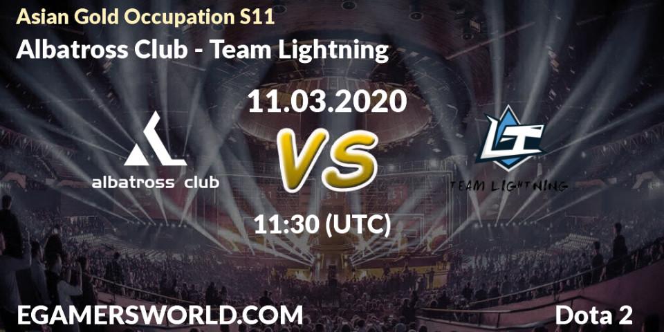 Albatross Club vs Team Lightning: Betting TIp, Match Prediction. 11.03.20. Dota 2, Asian Gold Occupation S11 
