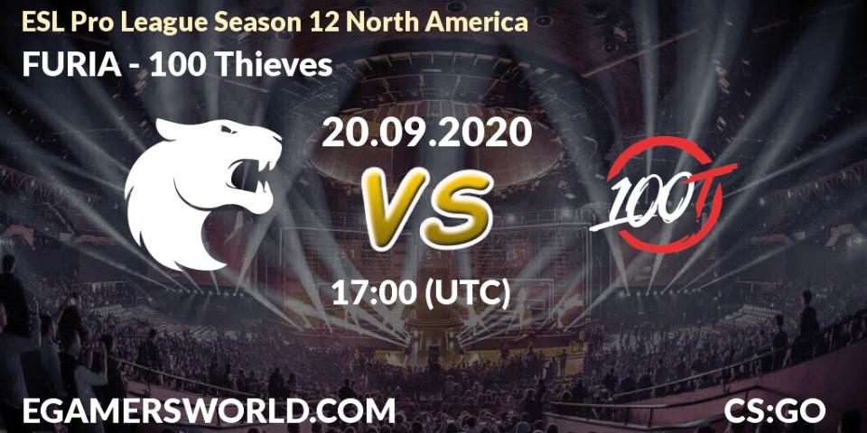 FURIA vs 100 Thieves: Betting TIp, Match Prediction. 20.09.2020 at 17:00. Counter-Strike (CS2), ESL Pro League Season 12 North America