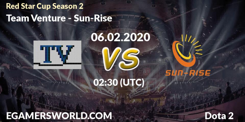 Team Venture vs Sun-Rise: Betting TIp, Match Prediction. 06.02.20. Dota 2, Red Star Cup Season 3