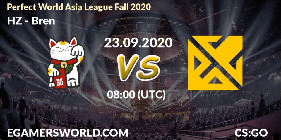 HZ vs Bren: Betting TIp, Match Prediction. 23.09.2020 at 08:45. Counter-Strike (CS2), Perfect World Asia League Fall 2020