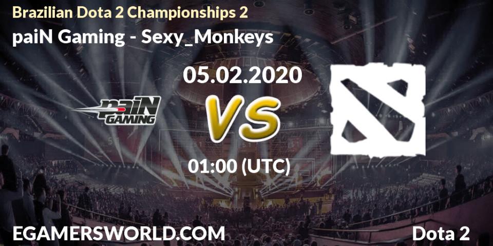 paiN Gaming vs Sexy_Monkeys: Betting TIp, Match Prediction. 05.02.20. Dota 2, Brazilian Dota 2 Championships 2