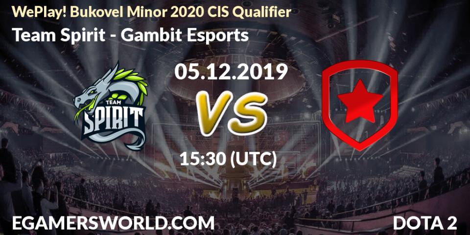 Team Spirit vs Gambit Esports: Betting TIp, Match Prediction. 05.12.19. Dota 2, WePlay! Bukovel Minor 2020 CIS Qualifier