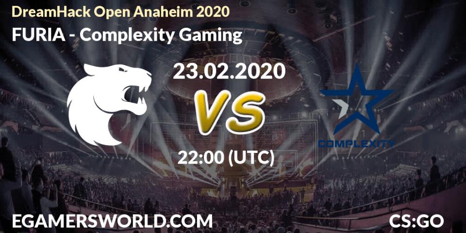 FURIA vs Complexity Gaming: Betting TIp, Match Prediction. 23.02.20. CS2 (CS:GO), DreamHack Open Anaheim 2020