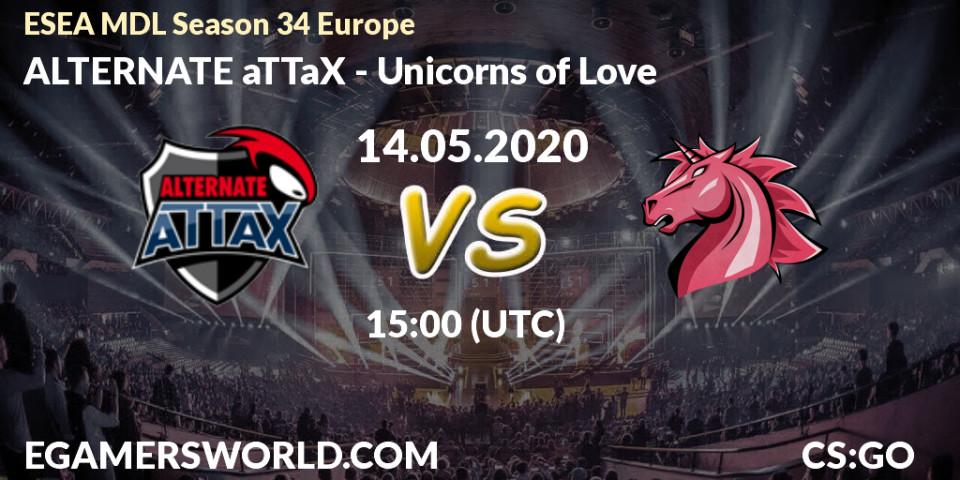 ALTERNATE aTTaX vs Unicorns of Love: Betting TIp, Match Prediction. 14.05.20. CS2 (CS:GO), ESEA MDL Season 34 Europe