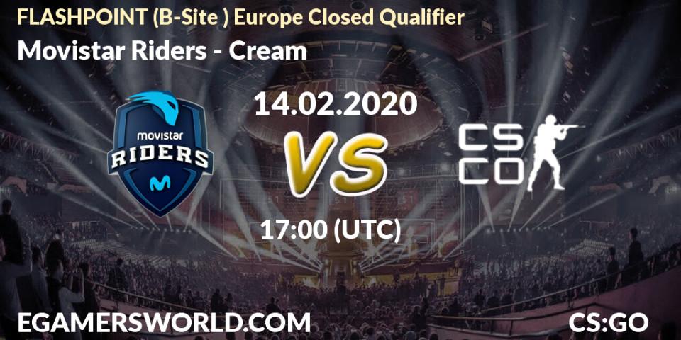 Movistar Riders vs Cream: Betting TIp, Match Prediction. 14.02.20. CS2 (CS:GO), FLASHPOINT Europe Closed Qualifier