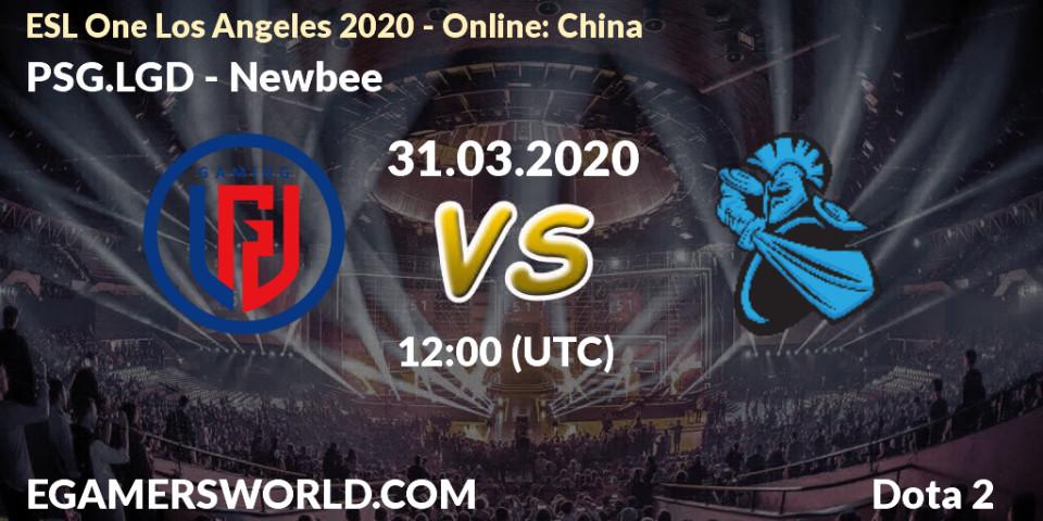 PSG.LGD vs Newbee: Betting TIp, Match Prediction. 31.03.20. Dota 2, ESL One Los Angeles 2020 - Online: China