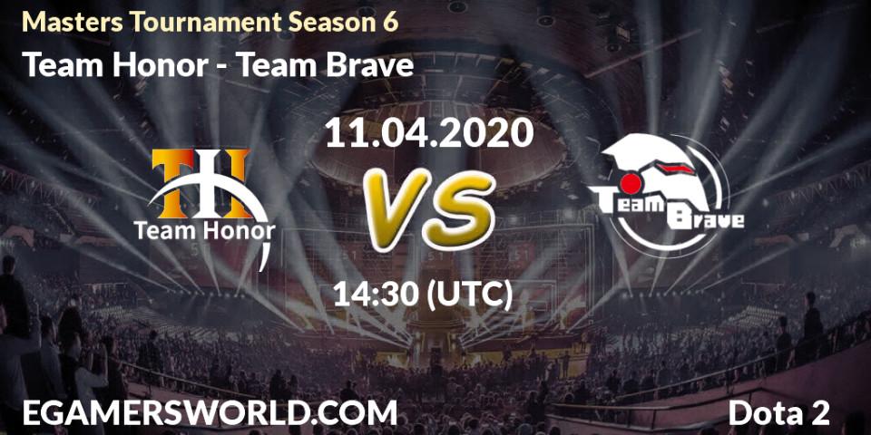 Team Honor vs Team Brave: Betting TIp, Match Prediction. 12.04.20. Dota 2, Masters Tournament Season 6