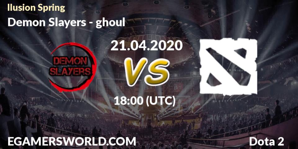 Demon Slayers vs ghoul: Betting TIp, Match Prediction. 21.04.20. Dota 2, Ilusion Spring