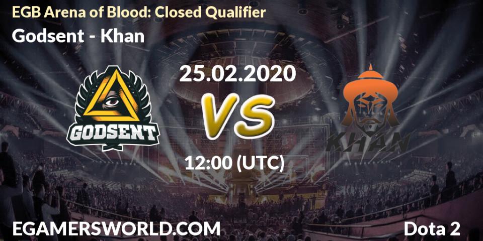 Godsent vs Khan: Betting TIp, Match Prediction. 25.02.20. Dota 2, EGB Arena of Blood: Closed Qualifier