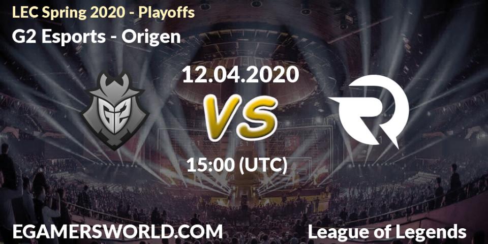 G2 Esports vs Origen: Betting TIp, Match Prediction. 12.04.20. LoL, LEC Spring 2020 - Playoffs