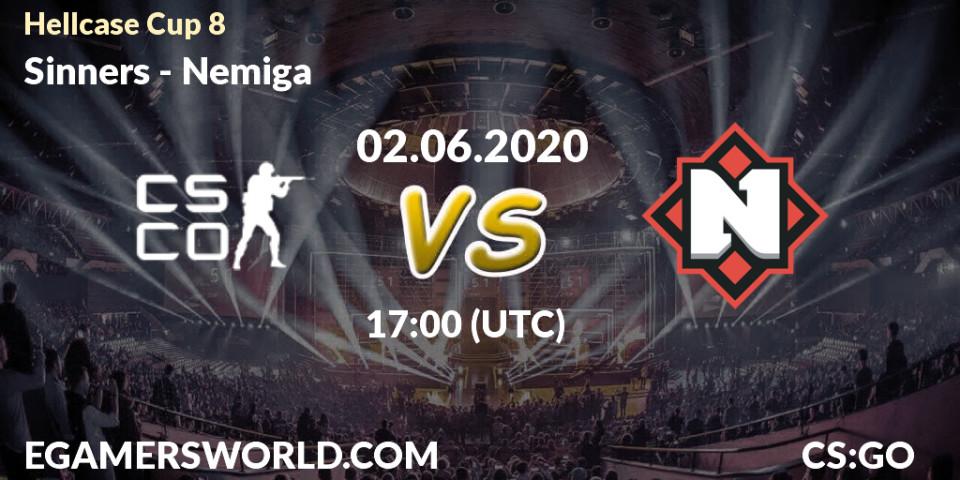 Sinners vs Nemiga: Betting TIp, Match Prediction. 02.06.2020 at 17:40. Counter-Strike (CS2), Hellcase Cup 8