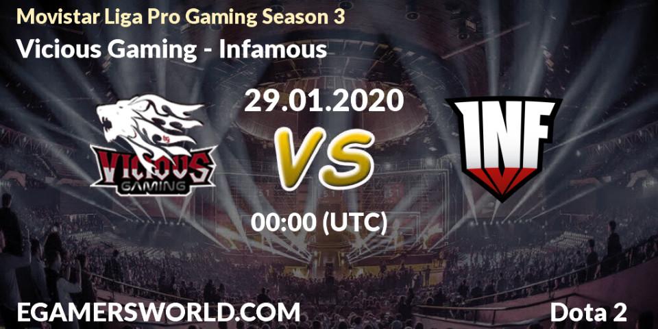 Vicious Gaming vs Infamous: Betting TIp, Match Prediction. 29.01.20. Dota 2, Movistar Liga Pro Gaming Season 3