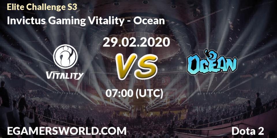 Invictus Gaming Vitality vs Ocean: Betting TIp, Match Prediction. 29.02.20. Dota 2, Elite Challenge S3