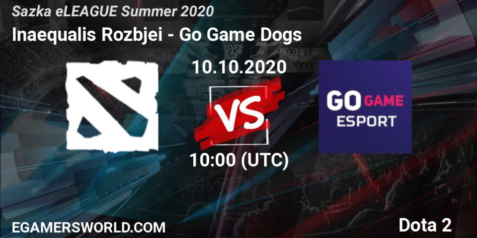 Inaequalis Rozbíječi vs Go Game Dogs: Betting TIp, Match Prediction. 10.10.2020 at 10:01. Dota 2, Sazka eLEAGUE Summer 2020