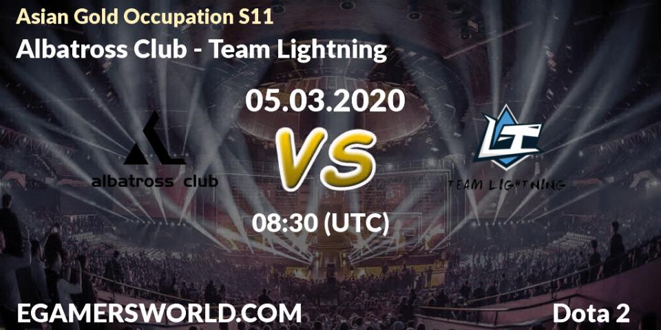 Albatross Club vs Team Lightning: Betting TIp, Match Prediction. 05.03.20. Dota 2, Asian Gold Occupation S11 