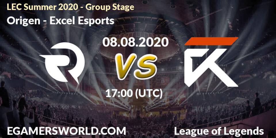 Origen vs Excel Esports: Betting TIp, Match Prediction. 07.08.20. LoL, LEC Summer 2020 - Group Stage
